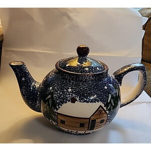 The Cook's Bazaar Gourmet Collection Tea Pot Ceramic Blue No chips or cracks